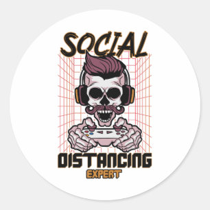 Adesivo Design de jogos especialista em distanciamento soc