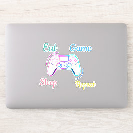 Adesivo design de jogos neon personalizável