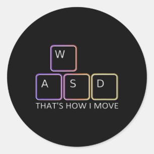 Adesivo Design de Jogos Wasd - Ícone Gráfico do Teclado pa