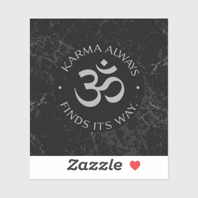Adesivo Design de Karma Om espiritual - Coleção de Mentidã (Folha)