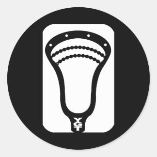 Adesivo Design de Lacrosse HeadCut Wht Sticker