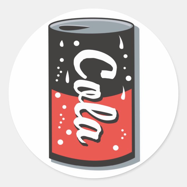 Adesivo design de lata de cola retrô (Frente)
