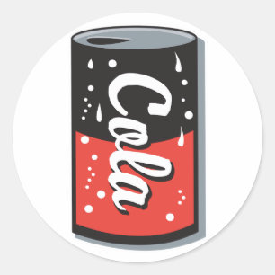 Adesivo design de lata de cola retrô