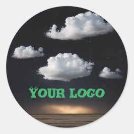 Adesivo Design de logotipo com nuvem
