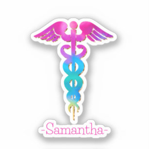 Adesivo Design de logotipo médico charmoso e colorido