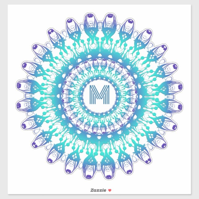 Adesivo Design de Mandala Étnica (Folha)