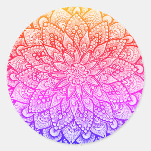 Adesivo Design de Mandala Multicolor Arte Original