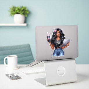 Adesivo Design de Marca Rainha da Criação Afro-Americana