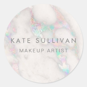 Adesivo design de mármore holográfico faux