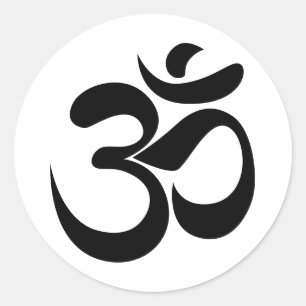 Adesivo Design de Meditação Símbolo Om Minimalista