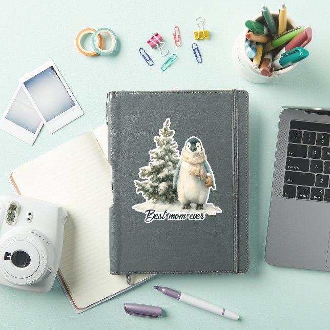 Adesivo Design de “Melhor Mãe de Todos os Tempos” de Pingu (Capa para iPad)