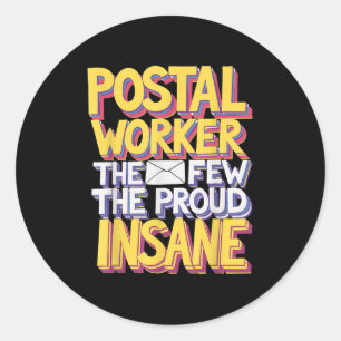 Adesivo Design de Memória de Cotação do Trabalhador Postal