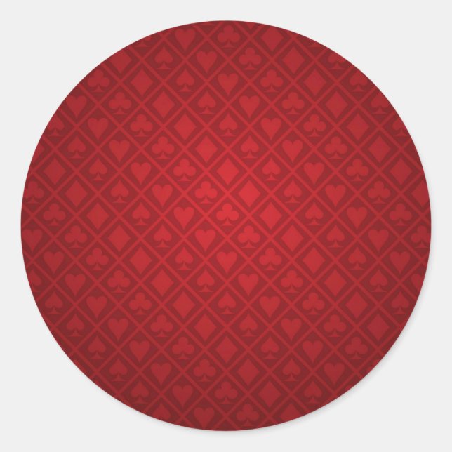 Adesivo Design de Mesa de pôquer de feltro vermelho (Frente)