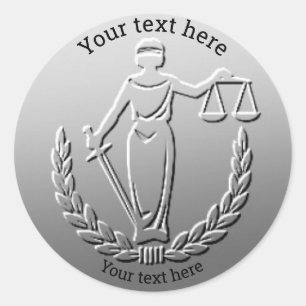 Adesivo Design de Moedas Personalizáveis da Lei de Justi