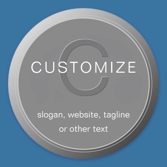 Adesivo Design de Monograma Cinza Escuro Editável (Criador carregado)