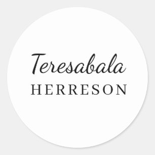 Adesivo Design de Monograma Minimalista Moderno Neutro