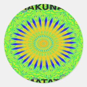 Adesivo Design de Motif Africano em Impressão de Arte Verd