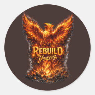 Adesivo Design de Motivação Fenix Escura