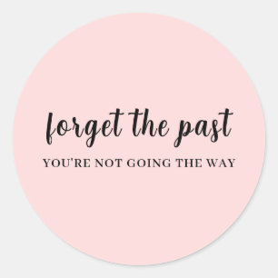 Adesivo Design de Motivação Rosa Pêssego Don't Look Back