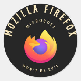 Adesivo design de mozilla firefox