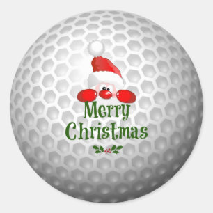 Adesivo Design de Natal de Golf Ball, Feliz Natal