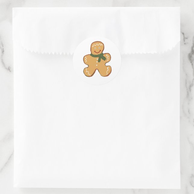 Adesivo Design de Natal do Gingercake Man Cookie (Bolsa)