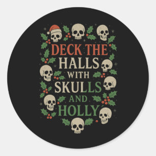 Adesivo Design de Natal Horrível Para Amantes De Caveira G