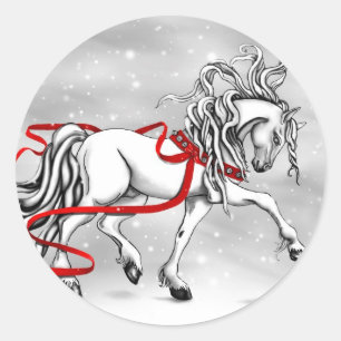Adesivo Design de Natal White Stallion