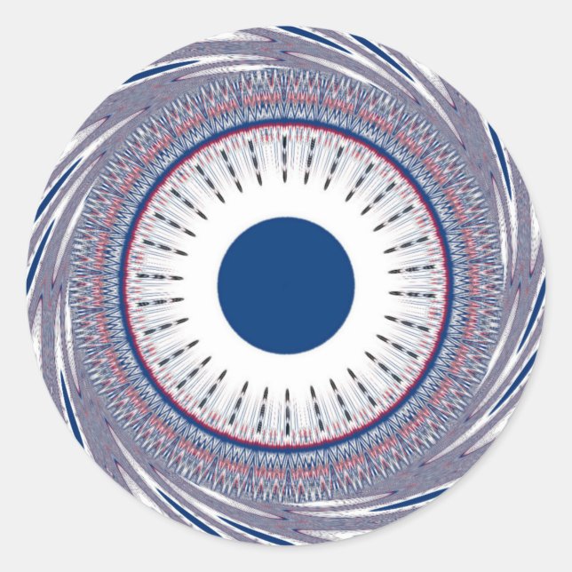 Adesivo Design de Olhos Energéticos Chic: Um Padrão Mesmer (Frente)