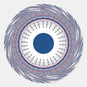 Adesivo Design de Olhos Energéticos Chic: Um Padrão Mesmer