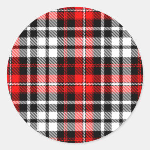 Adesivo Design de padrão xadrez escocês em xadrez vermelho
