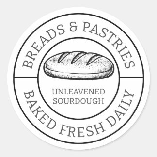 Adesivo Design de Pão de Massa Mãe para Pães e Pastéis Rús
