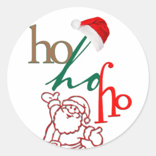 Adesivo Design de Papai Noel Ho-Ho-Ho