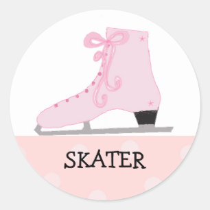 Adesivo Design de patinação no gelo rosa