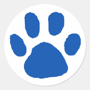Adesivo Design de Pawprint Azul (Impressão de Pata)