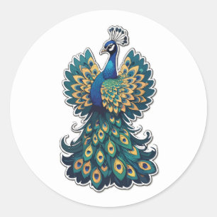 Adesivo Design de Peacock majestoso - Um símbolo de beleza