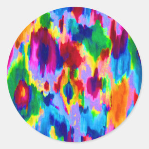 Adesivo Design de pintura abstrata colorida fofa
