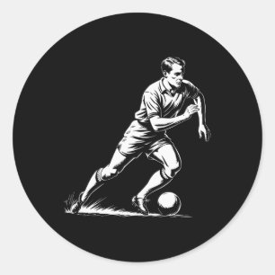 Adesivo Design de Pixel Art de Bola de Futebol em Moviment