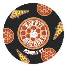 Design de Pizza Inteira Feliz Aniversário