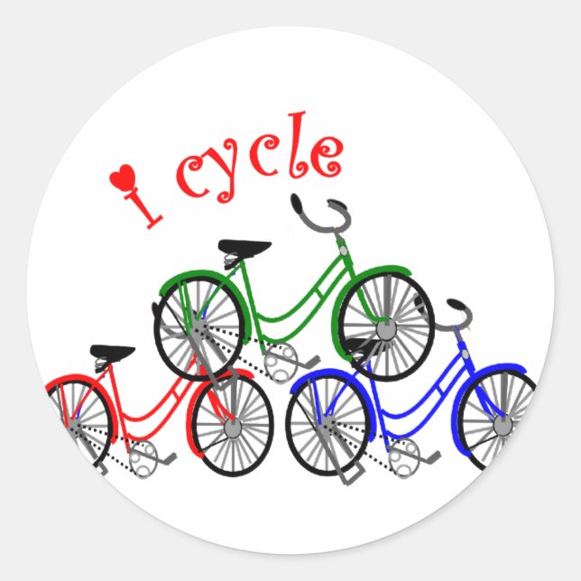 Adesivo Design de Presentes Cíclicos (Andando de bicicleta (Frente)
