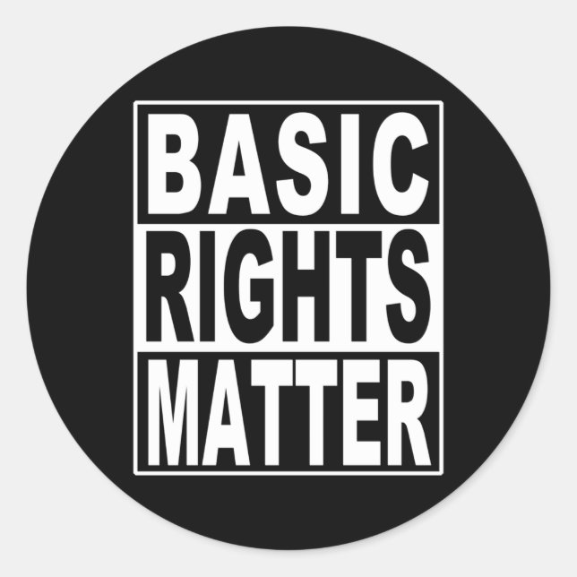 Adesivo Design De Protesto De Direitos Básicos Para A Demo (Frente)