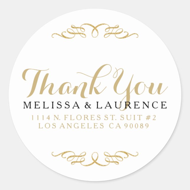 Adesivo Design de quadro brilhante preto branco e Dourado (Frente)