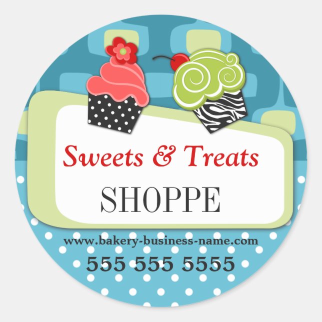 Adesivo Design de Retralha Cupcake (Frente)