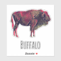Design de Retrato de Buffalo para Bison ou Animal 