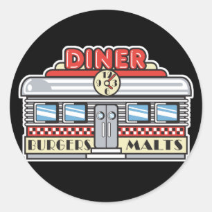 Adesivo design de retro-diner