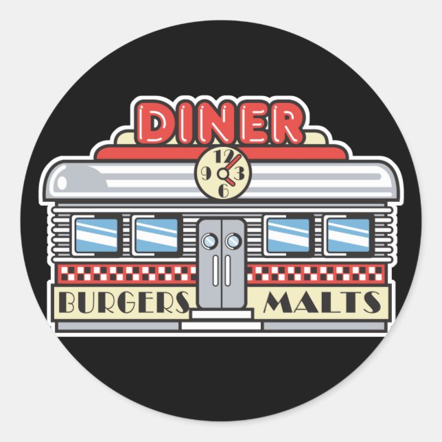 Adesivo design de retro-diner (Frente)