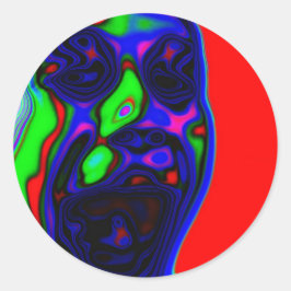 Adesivo Design de rosto ativo psicopata