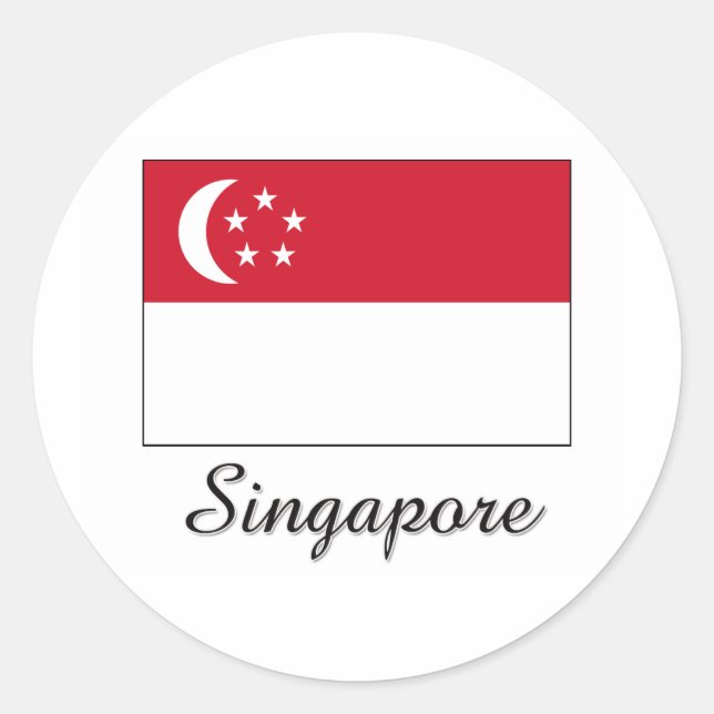 Adesivo Design de Sinalizador de Singapura (Frente)
