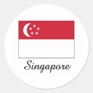 Adesivo Design de Sinalizador de Singapura
