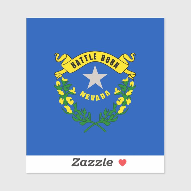 Adesivo Design de Sinalizador do Estado de Nevada (Folha)